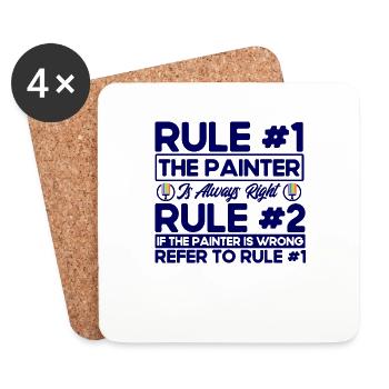 Bautenmaler Maler Gewerbetreibender Geschenk - Untersetzer (4er-Set) - Weiß - Vorne