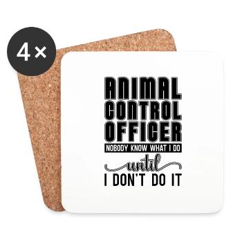 Animal Control Animal Officer Dog Catcher Officer - Untersetzer (4er-Set) - Weiß - Vorne