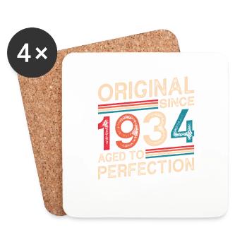 Original since 1934 Aged to perfection - Coasters (set of 4) - white - Front