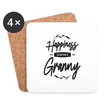 Womens Happiness Is Being a Granny - Coasters (set of 4) - white - Front
