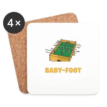 Je Peux Pas J'ai Baby-Foot - Dessous de verre (lot de 4) - blanc - Devant