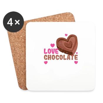 Lustiger Valentinstag Alles was du brauchst ist - Untersetzer (4er-Set) - Weiß - Vorne