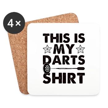 Drôle de fléchette disant Dartboard Darts Cadeau - Dessous de verre (lot de 4) - blanc - Devant