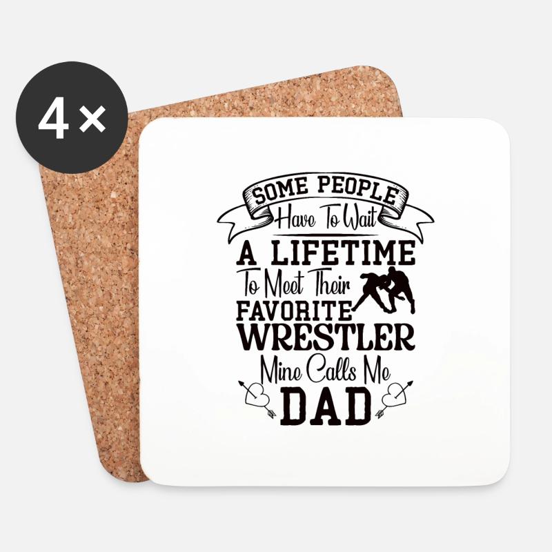 Wrestling Ringen Wrestler Ringer Geschenk Sohn - Untersetzer (4er-Set) - Weiß