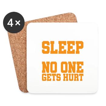 Let Me Sleep And No One Gets Hurt - Untersetzer (4er-Set) - Weiß - Vorne