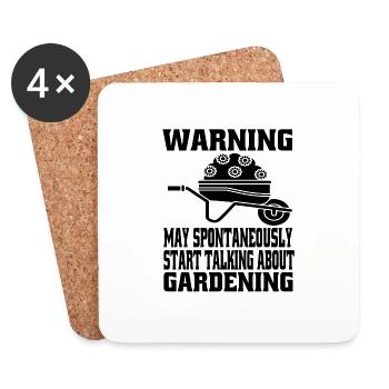 Jardinier Hobby Jardinier Cadeau Verger Jardinier - Dessous de verre (lot de 4) - blanc - Devant