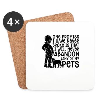 I Promise I Have Abandoned Pets Adopt Animal Lover - Untersetzer (4er-Set) - Weiß - Vorne