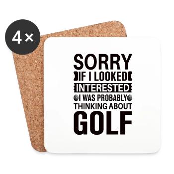 Golf Golfer Gift Hobby Club Quote - Coasters (set of 4) - white - Front