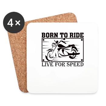 Biker Motorcyclists Motorcycling Biking - Coasters (set of 4) - white - Front