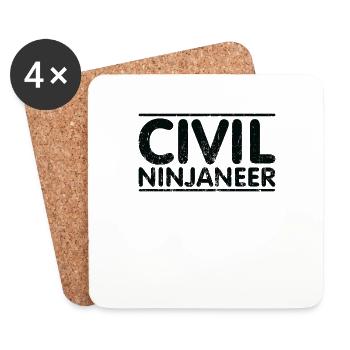 Ninjaneer - Civil Engineer - Coasters (set of 4) - white - Front