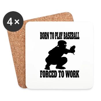 Baseball Baseballspiel Geschenk Baseballliebhaber - Untersetzer (4er-Set) - Weiß - Vorne