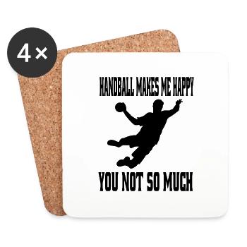 Handball player Handball club Handball player Handball - Coasters (set of 4) - white - Front