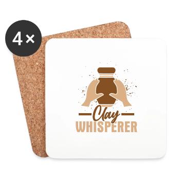 Clay Whisperer Pottery Ceramics Artist - Untersetzer (4er-Set) - Weiß - Vorne