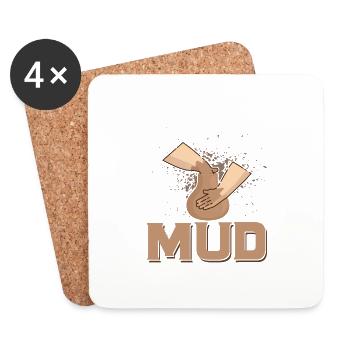 I Play In The Mud Ceramics Artist Pottery - Untersetzer (4er-Set) - Weiß - Vorne