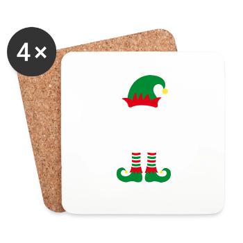 I'm The Youngest Elf the rules don't apply to me - Coasters (set of 4) - white - Front