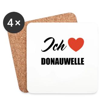 Ich liebe Donauwelle - Untersetzer (4er-Set) - Weiß - Vorne