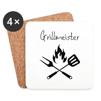 Grillmeister - Untersetzer (4er-Set) - Weiß - Vorne