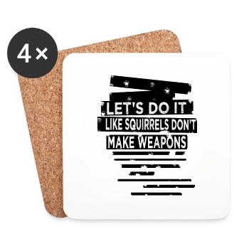 Green Fun Gift Idea 1960s Geek Joke Humour - Dessous de verre (lot de 4) - blanc - Devant