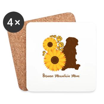 Sunflower Mom - Montagne bernoise - Dessous de verre (lot de 4) - blanc - Devant