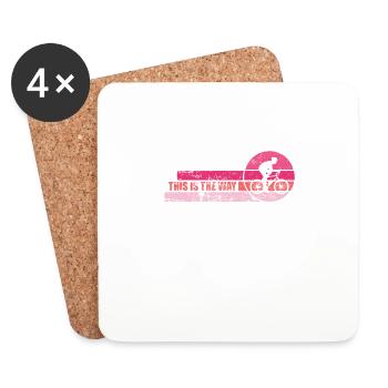 This is the Way Cycling Fitness - Coasters (set of 4) - white - Front