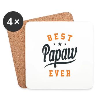 Best Papaw Ever - Dad Grandpa - Coasters (set of 4) - white - Front