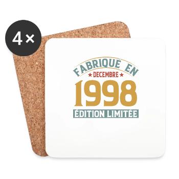 Fabriqué En Décembre 1998 Édition Limitée - Dessous de verre (lot de 4) - blanc - Devant