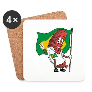 Brazilian Pork Bratwurst - Coasters (set of 4) - white - Front