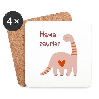 Mamasaurs - Coasters (set of 4) - white - Front
