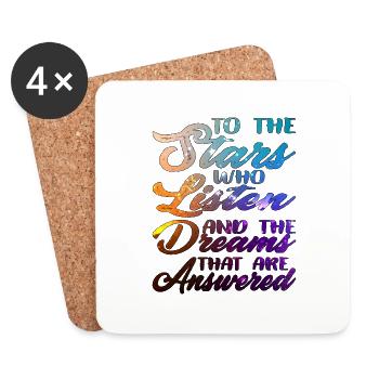 The Stars Who Listen The Dreams That Are Answered4 - Coasters (set of 4) - white - Front
