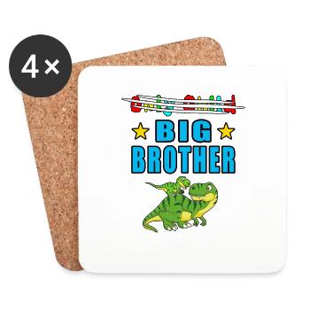 Only Child I'm Going To Be A Big Brother - Coasters (set of 4) - white - Front