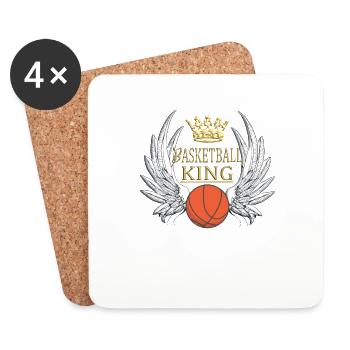 Basketball Idée cadeau Sport Design - Dessous de verre (lot de 4) - blanc - Devant