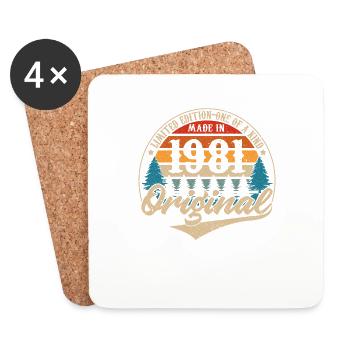 Made in 1981 Original - Coasters (set of 4) - white - Front