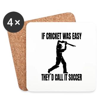 Cricket Team Cricket Slogan Gift Cricket Fan - Coasters (set of 4) - white - Front