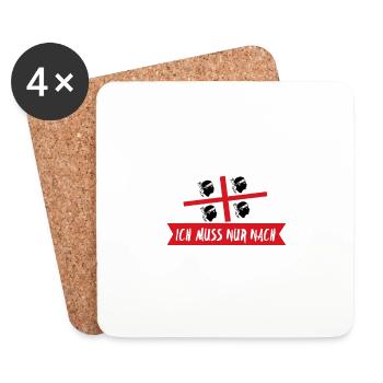 Sardinien Therapie Fahne Urlaub Geschenk - Untersetzer (4er-Set) - Weiß - Vorne