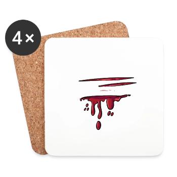 I'm Fine with Blood Sarcastic Design - Coasters (set of 4) - white - Front