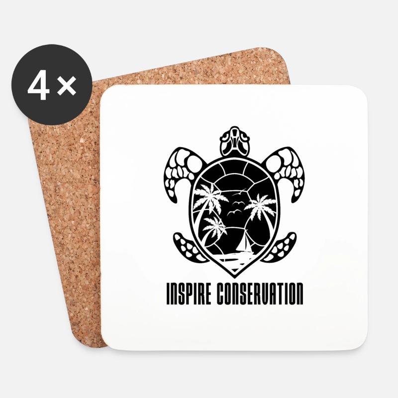 Inspire Conservation Environment Conservationists - Untersetzer (4er-Set) - Weiß
