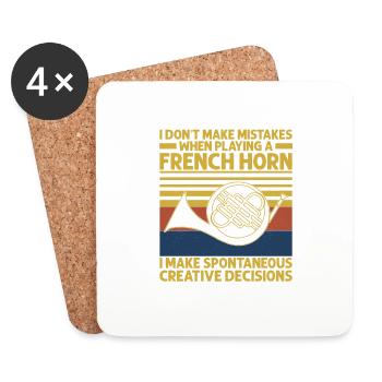 I Don't Make Mistakes When Playing A French Horn P - Coasters (set of 4) - white - Front