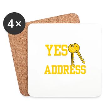 We Said Yes To The Address - Untersetzer (4er-Set) - Weiß - Vorne