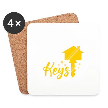 We Got The Keys - Untersetzer (4er-Set) - Weiß - Vorne