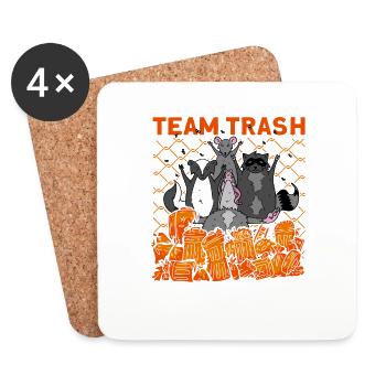 Team Trash - Coasters (set of 4) - white - Front