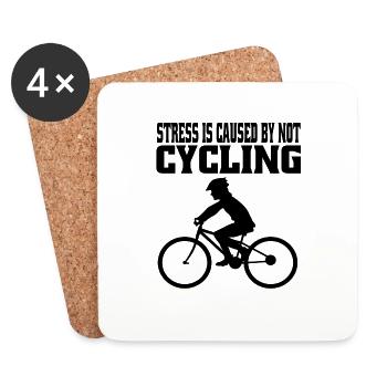Bike Cycling Mountainbike Bike Tour Cycling - Coasters (set of 4) - white - Front