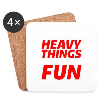 I Lift Heavy Things For Fun 8 - Coasters (set of 4) - white - Front