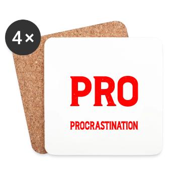 I Put The Pro In Procrastination 13 - Untersetzer (4er-Set) - Weiß - Vorne