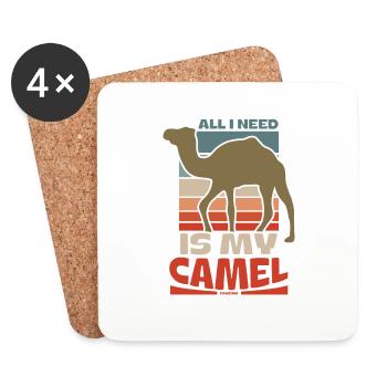 All I Need Is My Camel - Coasters (set of 4) - white - Front