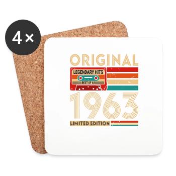 Original legendäre Hits Das Beste von 1963 - Untersetzer (4er-Set) - Weiß - Vorne