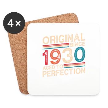 Original since 1930 Aged to perfection - Coasters (set of 4) - white - Front