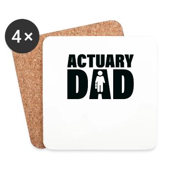 Job - Actuary Dad - Coasters (set of 4) - white - Front