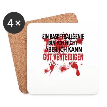 Basketball Idée cadeau Sport Design - Dessous de verre (lot de 4) - blanc - Devant