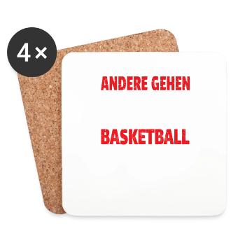 Basketball Geschenkidee Sport Design - Untersetzer (4er-Set) - Weiß - Vorne