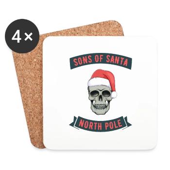 LES FILS DU PÔLE NORD DU PÈRE NOËL - Dessous de verre (lot de 4) - blanc - Devant